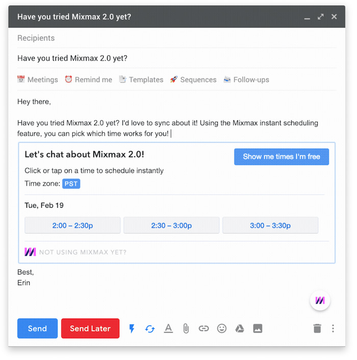 Mixmax Best Group Scheduling App