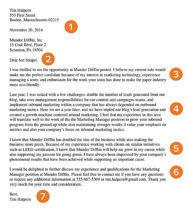 Basic cover letter template with 7 qualities to learn from