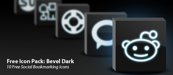 bevel dark icon set