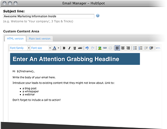 email manager prod page