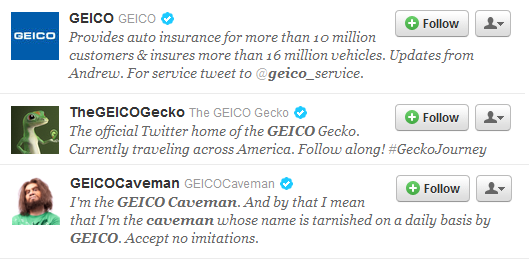 geico gecko twitter account