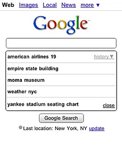 google mobile search bar