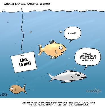 hubspot link bait cartoon