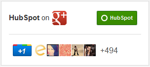 hubspot g+ button