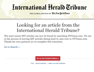 iht landing page