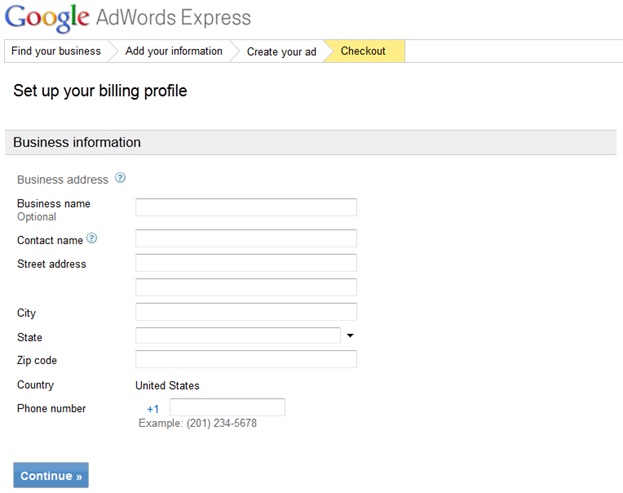 Google Adwords Express Step 4