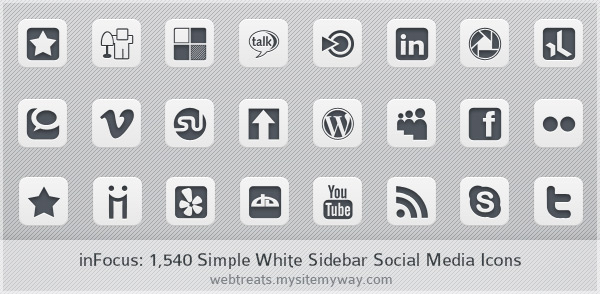 simple white icon set