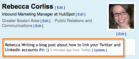 LinkedIn Status Update