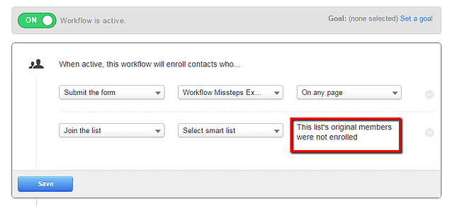 You cannot enroll a lists contacts once workflow turned on