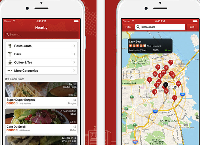 Yelp-sales-app