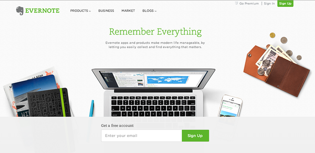 Evernote_home_page