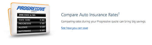 build customer trust through content competitor example with progressive insurance