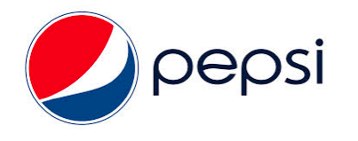 the pepsi logo, showing that the text elements mirror the visual elements