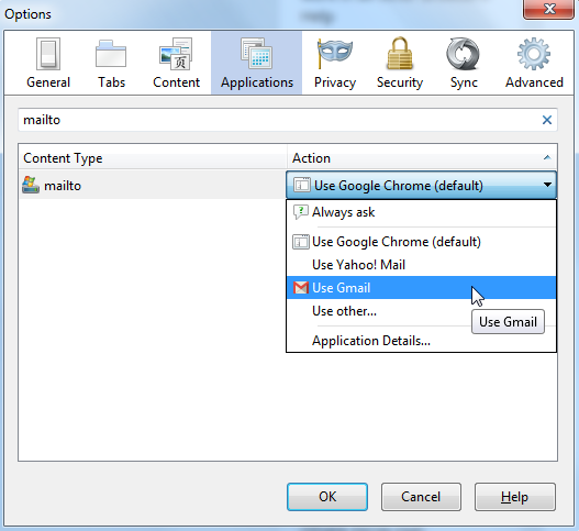 Gmail Default Email Windows Vista