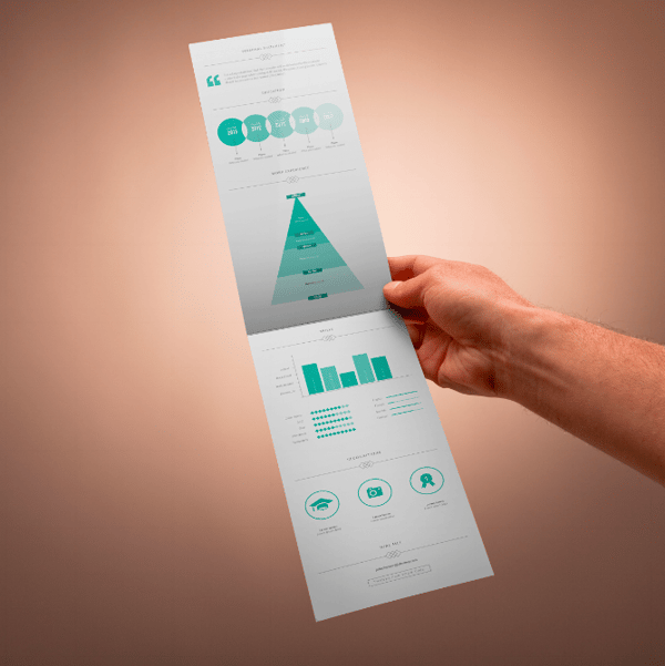 Resume template formatted like an infographic