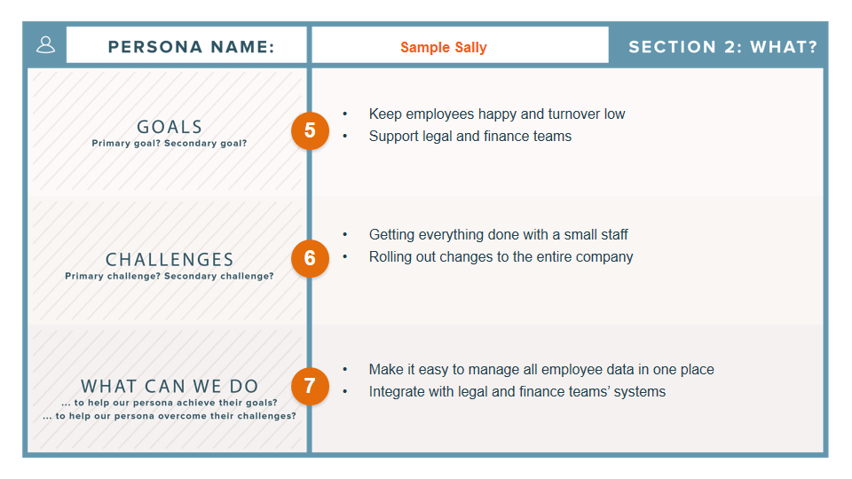 buyer persona template goals