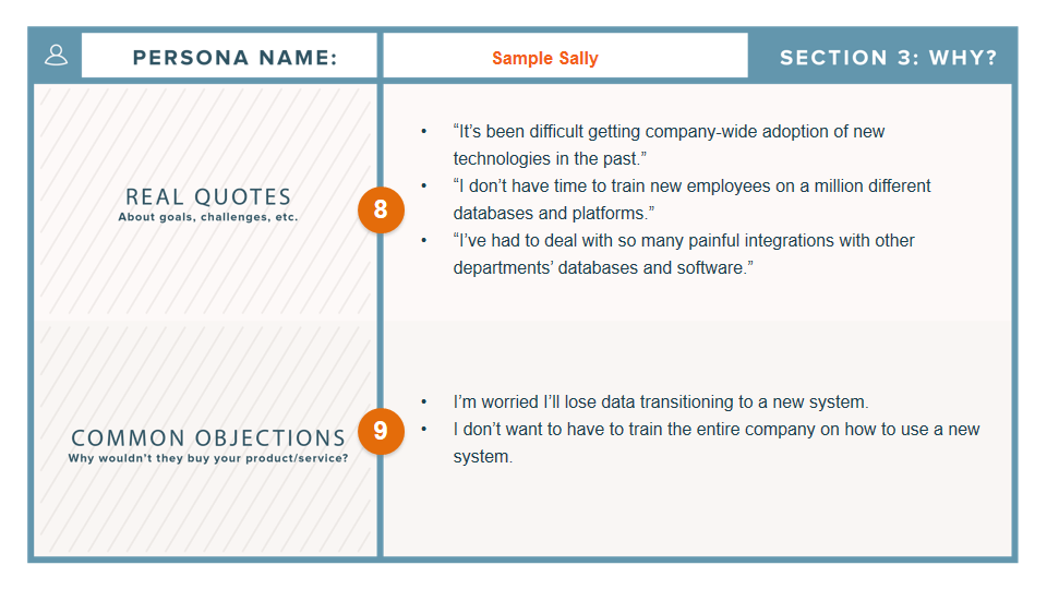 buyer persona template quotes