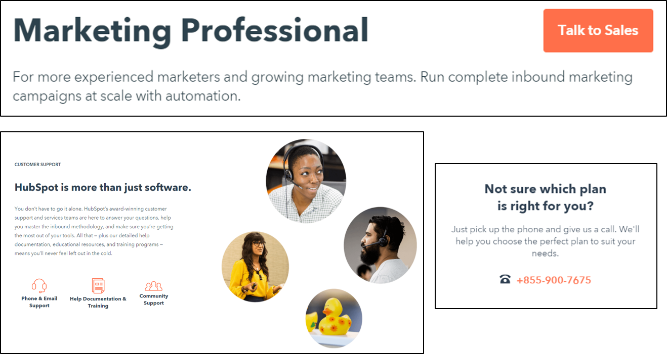 hubspot pricing page