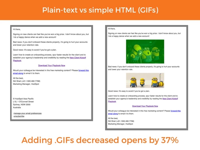 plain-text vs simple HTML