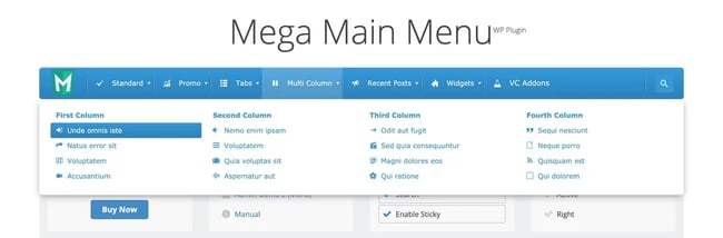 demo for the wordpress mega menu plugin mega main menu