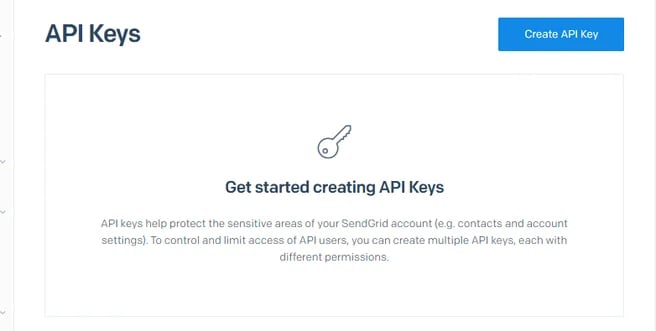 API Keys SendGrid