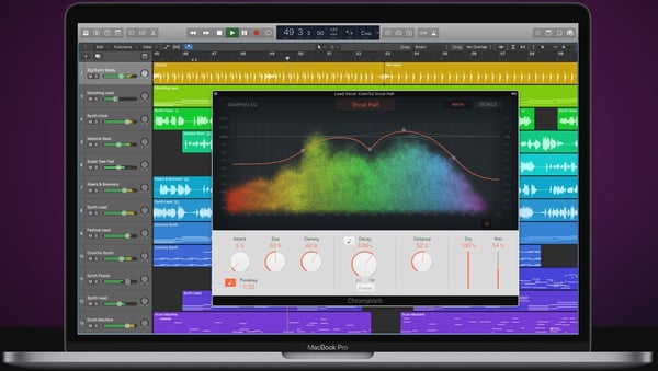 Logic Pro editing software for podcasts.