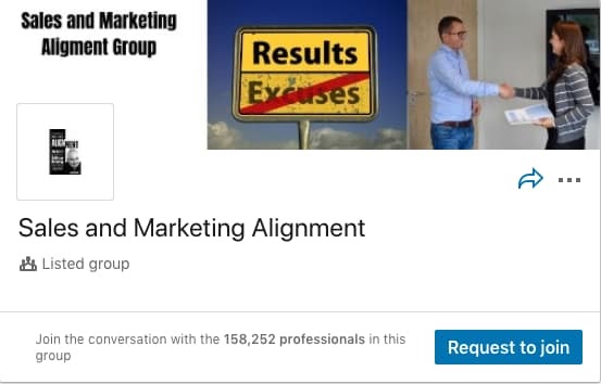 Sales and Marketing Alignment LinkedIn Group