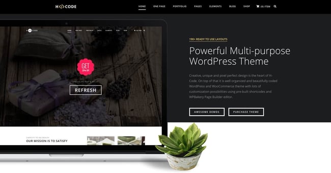 wordpress themes for business: h code 
