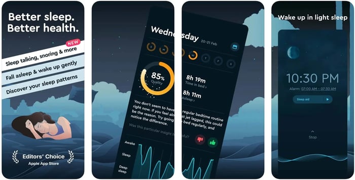 screen shot for the mobile inspiration app Sleep Cycle