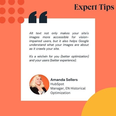 website optimization: Amanda Sellers Tips