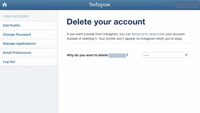 How To Delete Example Of Instagram: Enter This URL Directly