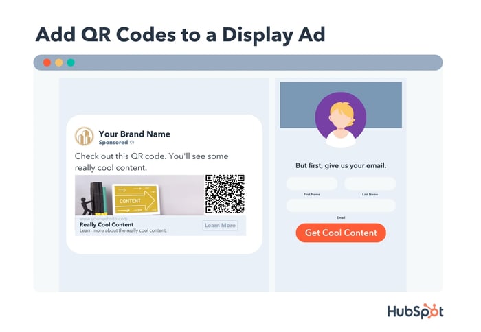 mailing list sign up tip: add QR codes to display ads