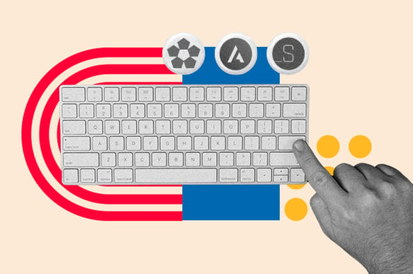 wordpress starter themes: image shows a person touching a laptop keyboard 