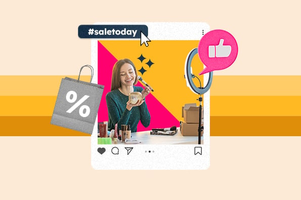 social media campaigns examples: image shows a person in an instagram style post 