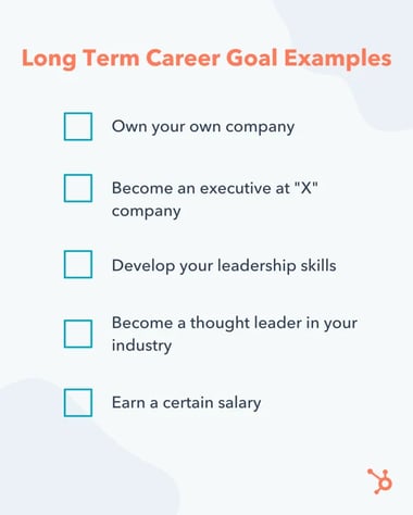 examples of long term career goals