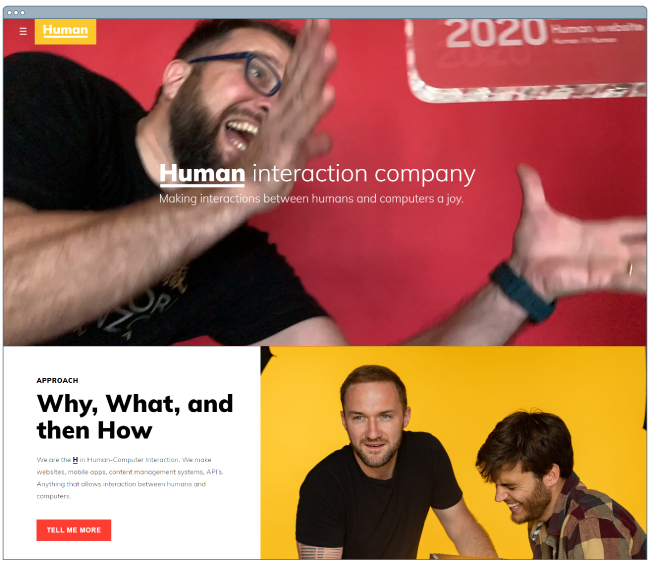 Best website examples: Human interaction company