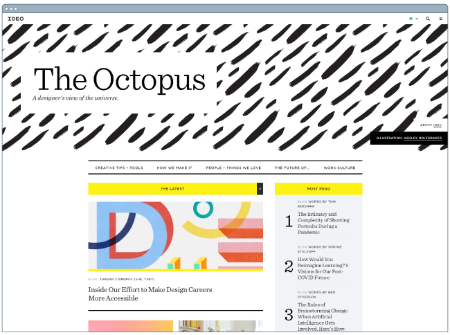designer websites: the octopus