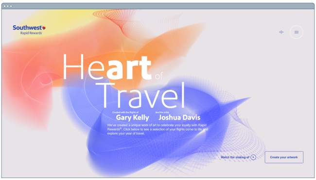 Best website examples: heart of travel