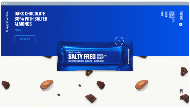 Best website examples: simply chocolate