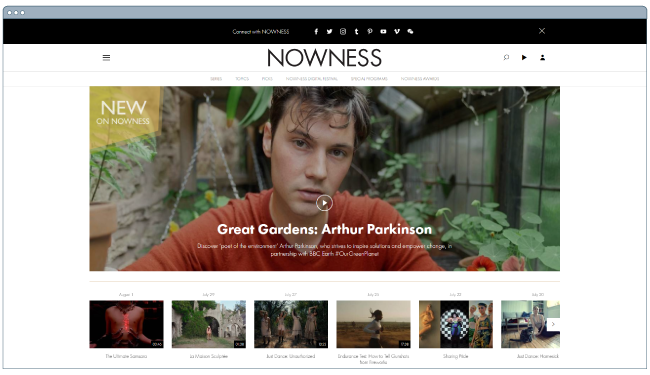 designer websites: nowness