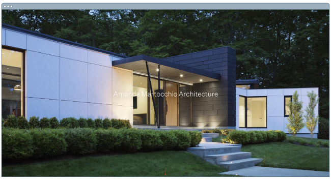 Best website examples: amanda martocchio architecture