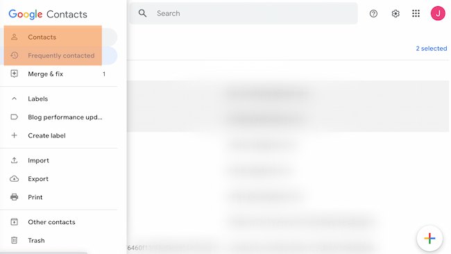 نحوه ایجاد گروه در Gmail مثال: گزینه های تماس را در Google Contacts باز کنید