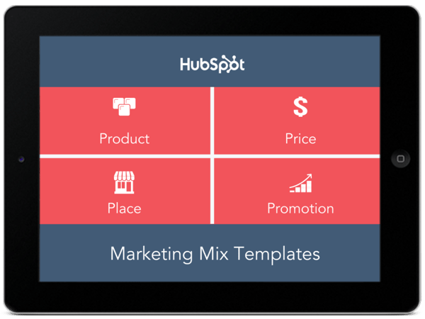 Four P's of marketing templates.