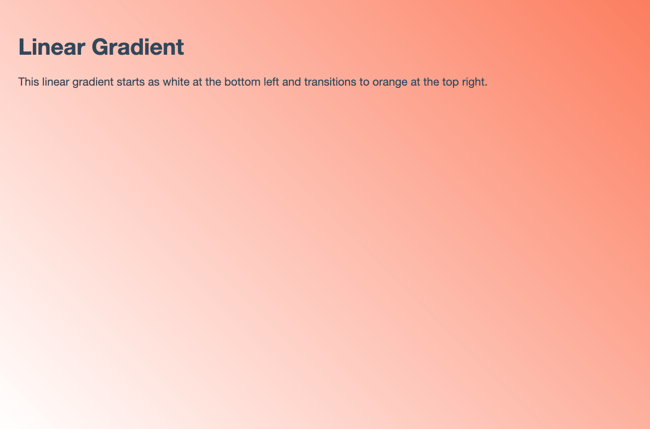 45-degree linear gradient background on a web page