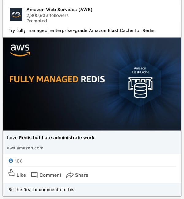 Amazon ad based on Facebook