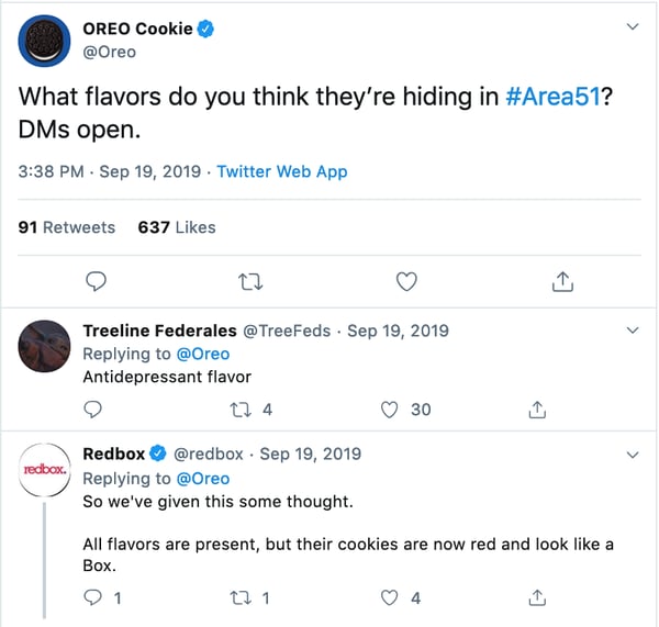 Oreos Newsjacking Tweet