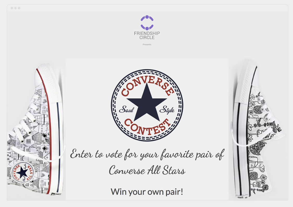 facebook contest example converse