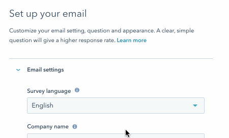 Feedback form instructions: Email setup