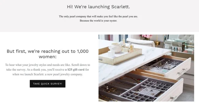 Discount offer to promote new website launch of Scarlett jewelry company