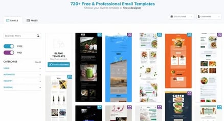 creating an html email, Bee Free html email templates
